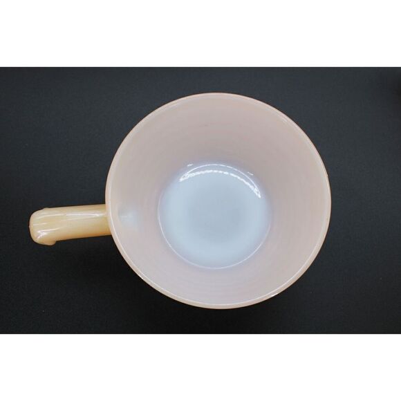 Fire King BeeHive Oven Ware Handle Soup Bowls | Peach Luster | Vintage Set Of 4 - Picture 2 of 6